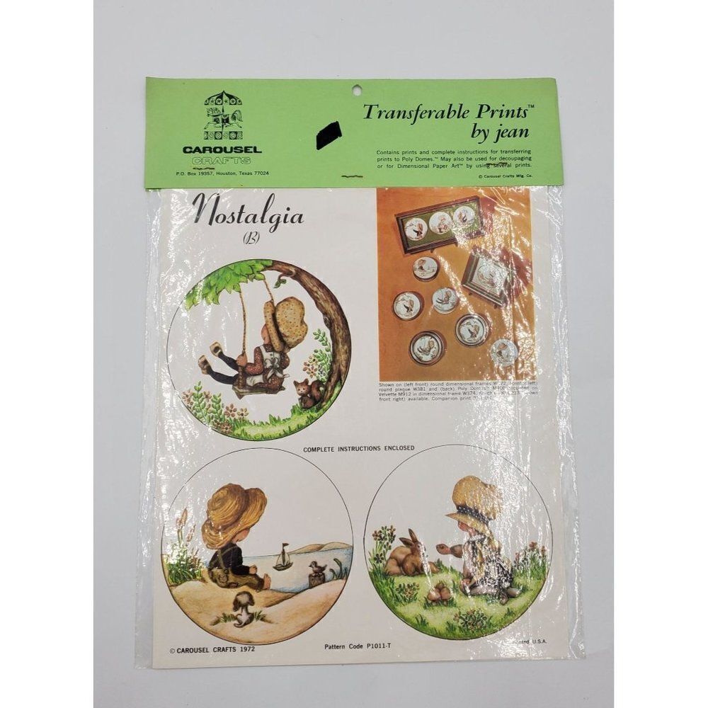 Vintage Nostalgia B Print For Poly Domes Frames Or Decoupage Carousel Arts Craft